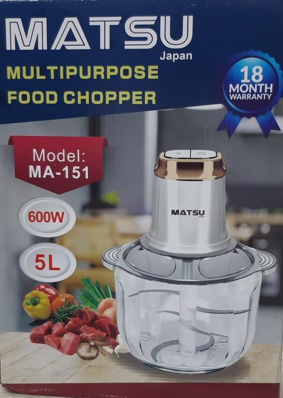 خردکن ماتسو مدل MA-151 ظرفیت ۵ لیتر با تیغه تیتانیوم